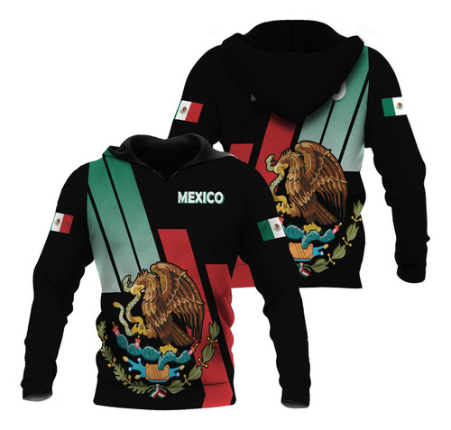 Sudadera Con Capucha De Lana Con Escudo De Armas De México 1