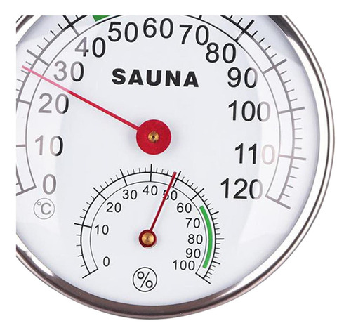 A Termômetro De Sauna Com Caixa De Metal E Higrômetro
