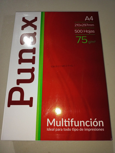 Resma Papel Punax Autor  A4 X 75 G