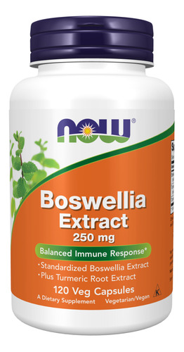 Now Boswellia Extract 250mg 120caps Sabor Sin Sabor