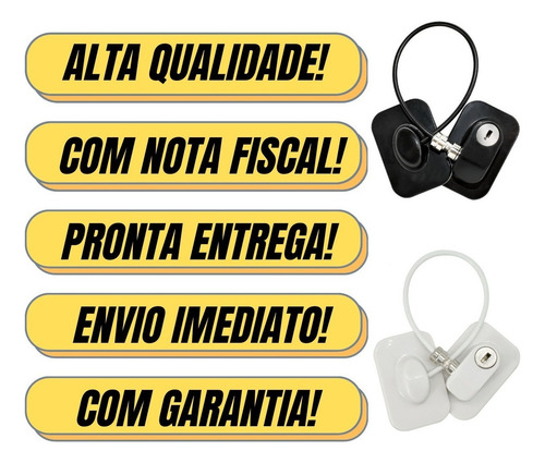 Cadeado Trava P/ Geladeira Gaveta Com Chave Não Precisa Fura