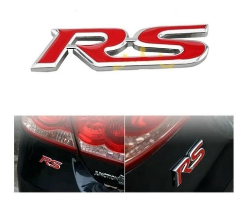 Emblema Logo Rs 3d Adhesivo Tuning Lujo Para Tu Auto Jlstore