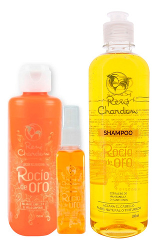  Renechardon Kit Aclarador Shampoo Y Loción Rocío De Oro