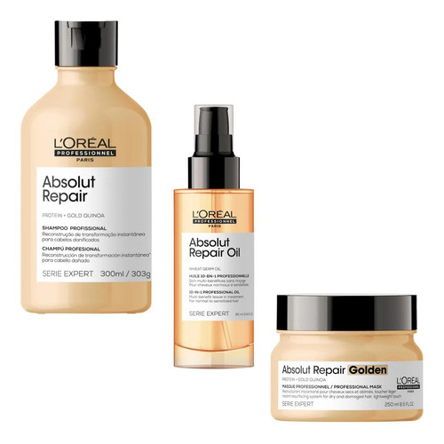 Shampoo E Máscara Light E Óleo 10in1 Loreal Absolut Repair