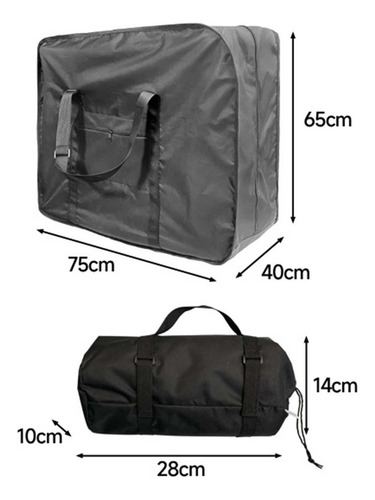 Bolsa Dobrável Para Transporte De Bicicleta 75cmx40cmx65cm