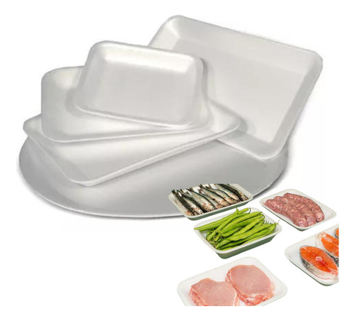 Bandeja Tergopol Expandido 625 Comida Blanca 28x19cm 200u