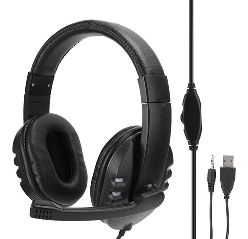 Auriculares Con Microfono | Con Cable / Headset | Negro
