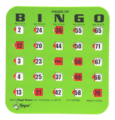 Cartas De Bingo Regal Games, Paquete De 50 Jhx