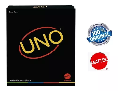 Uno Minimalista Preto Black Jogo De Cartas Original Mattel