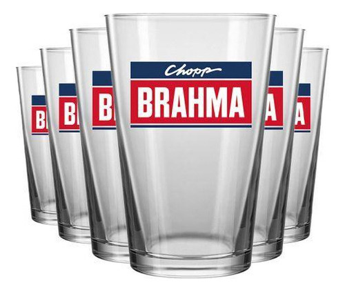 Jogo Copo Chopp Brahma 350ml 6 Unidades - Caldereta - Nadir