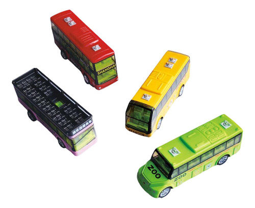 4 Piezas Niños Diecast Metal Coche Juguete Turismo Autobús