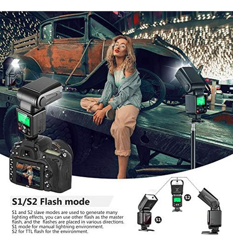 Neewer 750ii Ttl Flash Speedlite Con Pantalla Lcd Para Nikon