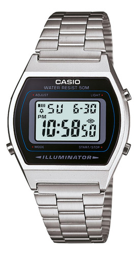 Reloj Casio B640wd-1a Resina Unisex Plateado