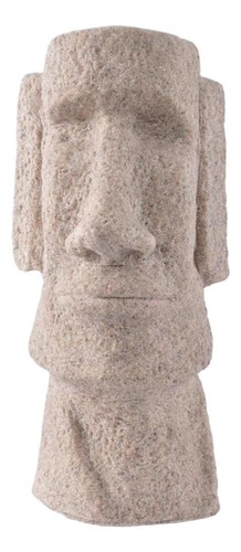 Estátua Moai Esculpida À Mão Escultura De