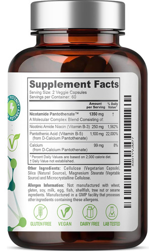 Biophix B-3 Nicotinamida 1350 Mg 120 Cápsulas