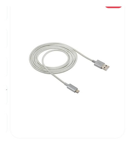 Imagem 2 de 4 de Cabo Micro Usb Euab 15nb 3,0a 1,5m Nylon Branco