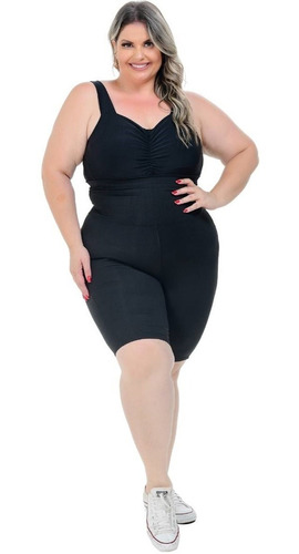 Bermuda Plus Size Feminina G1 A G4 Tamanhos Grandes Suplex