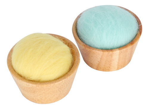 Pin Cushion, 2 Unidades, Cuenco Vertical De Madera Con Forma