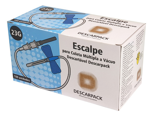  Descarpack Escalpe coleta multipla a vacuo 23g c/100