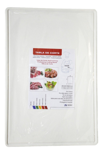 Tabla De Corte Gastronómica Plastico Teflonado 40x60cm