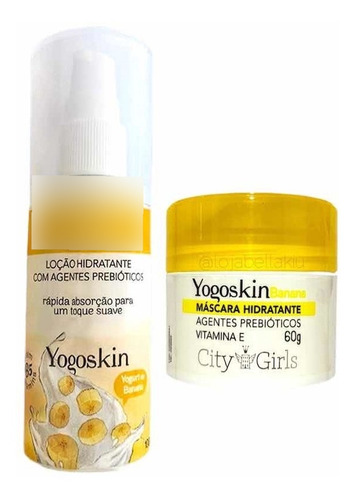 Loção E Máscara Hidratante Yogoskin Banana - City Girls