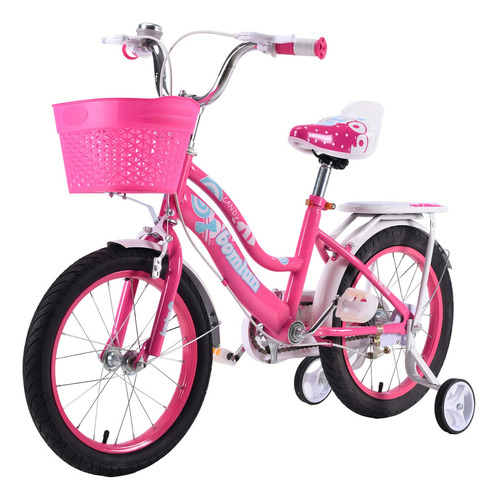Bicicleta Entrenadora Para Niños Aeiou Qk-20 Canastilla R12 Color Fiusha Tamaño Del Cuadro 12