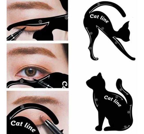 Plantilla Delineador Cat Line Para Maquillaje Gatuno