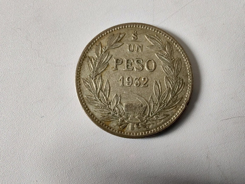 Moneda Chile 1 Peso 1932 Plata 0.4(x1629