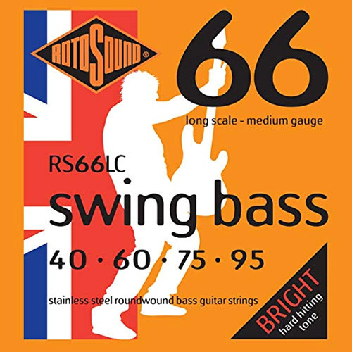 Cuerdas De Bajo Rotosound Rs66lc Swing Bass 66 Bajos De Acer