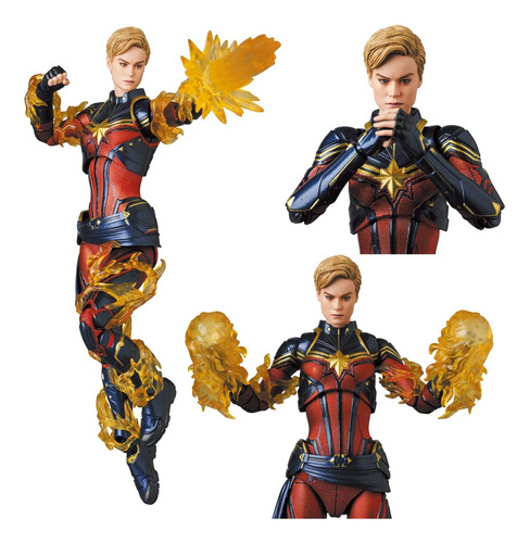 Action Figure Capitã Marvel Endgame Mafex Vingadores Iron
