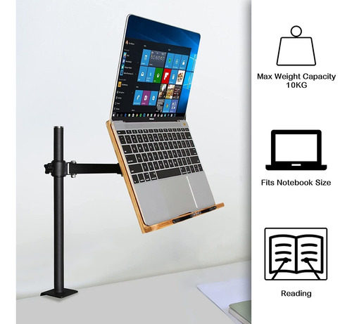Soporte Para Libros Wishacc Con Abrazadera, Aleación De Alum