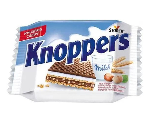 Wafer Recheado Chocolate Com Avelã Knoppers 25g