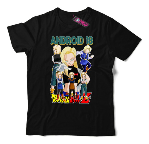 Remera Android 18 Dragon Ball Z Serie Anime Dbb1 Dtg