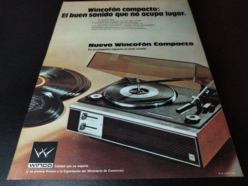 (pb637) Publicidad Clipping Wincofon Winco * 1973