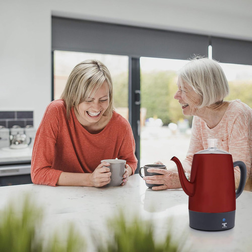 Cafetera Eléctrica Moss & Stone | Red Body With St...