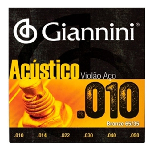 Encordoamento Violão Aço Geswam 0.010 Bronze - Giannini