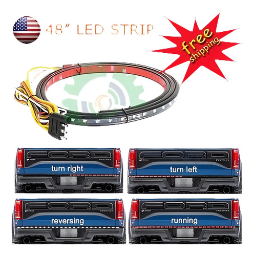 48  Luz De Barra Led Cola Puerta Bar Carro Corriendo, Freno,