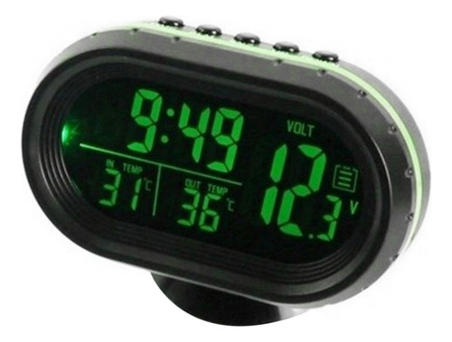 Coche Termómetro Digital Reloj Dc 12 V Automóvil Reloj Led