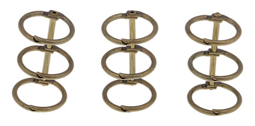 3 Anillos Para Encuadernar Hojas Individuales De Metal, 3 A