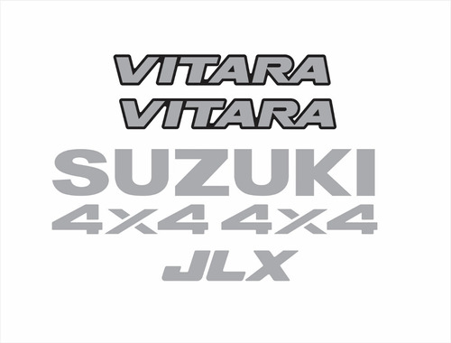 Kit Adesivo Emblema Suzuki Vitara Jlx 4x4 Vtr04