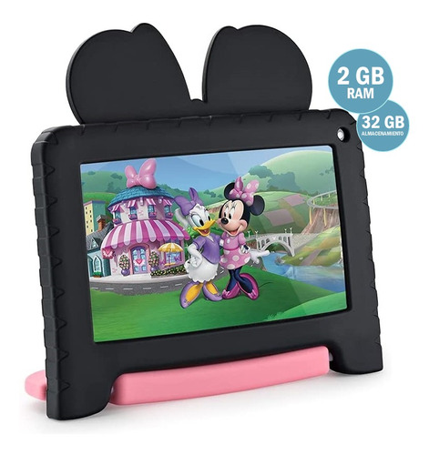 Imagen 1 de 8 de Tablet Infantil Niñas Disney Minnie Oficial 2+32gb + Estuche