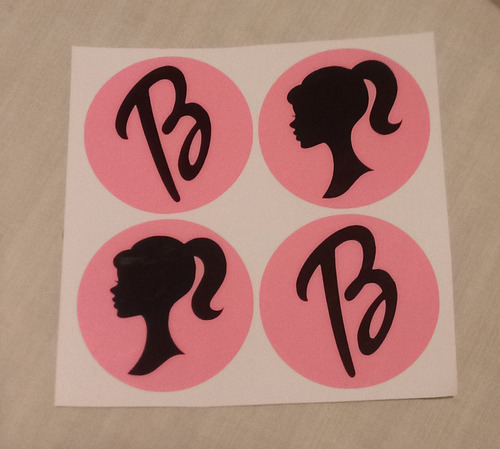 Etiquetas Stickers Barbie 5 Cm De Diámetro 