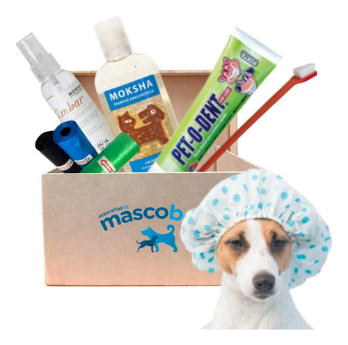 Mascobox Shampoo Higiene Perfume Cepillo Pasta Dental Perros