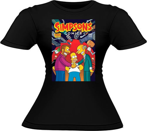 Polera Mujer Algodón Fanart Comics Los Simpsons