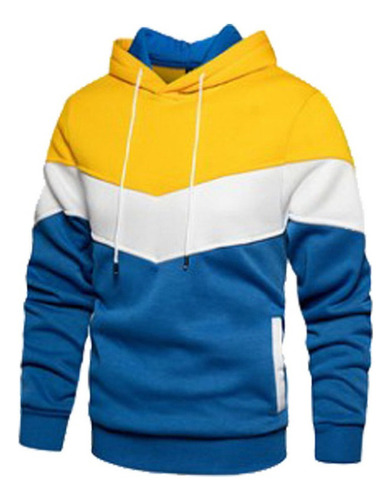 Sudadera Con Capucha Y Manga Larga Con Bloques De Color Para
