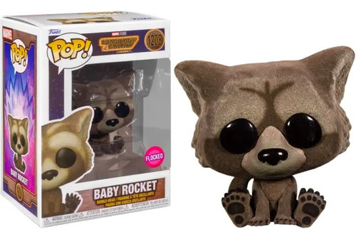 Funko Pop Baby Rocket 1208 Flocked Guardianes De La Galaxia