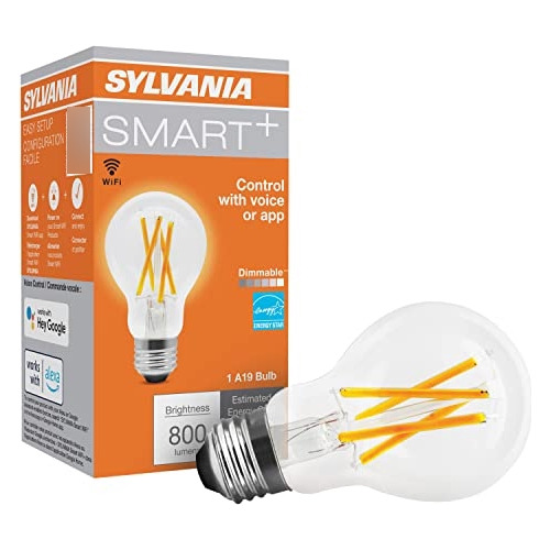 Sylvania - Bombilla Led Inteligente A19 Wifi, 7.5 W Eficient