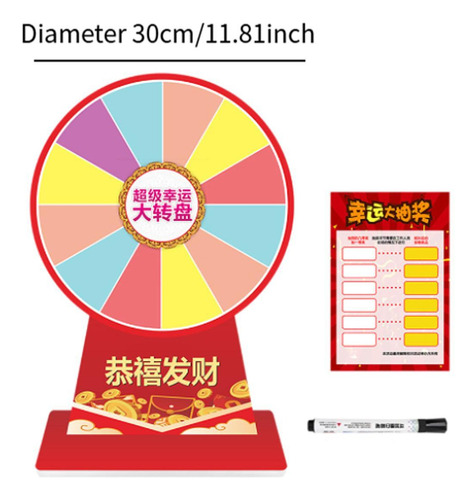 Ruleta De Mesa Con Premio De 12 Pulgadas Para Multicolor C