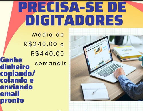 Imagem 2 de 2 de Trabalho De Digitador Online Home Office