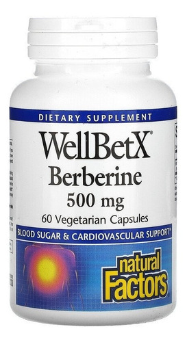 Imagem 1 de 4 de Wellbetx, Berberina Importada, 500 Mg - 60 Cápsulas